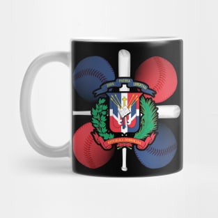 Dominican Republic Flag Baseball Bats Pelota Mug